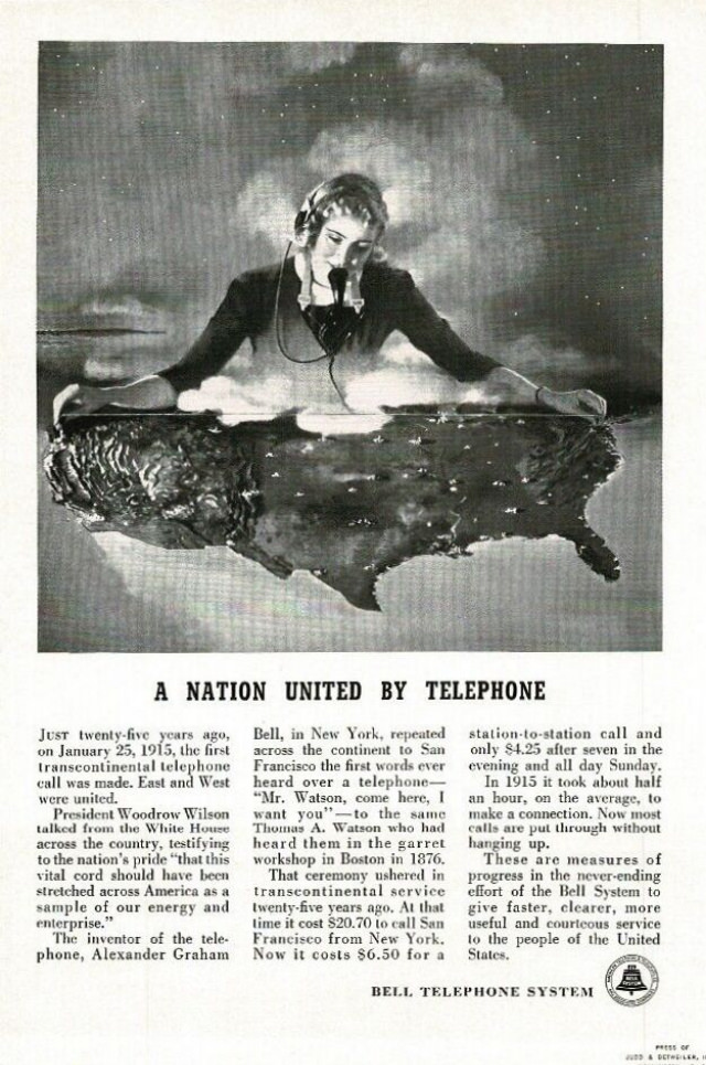 The Voice with a Smile: Vintage Bell Telephone System ads from Between the 1930s and 1950s Vintage