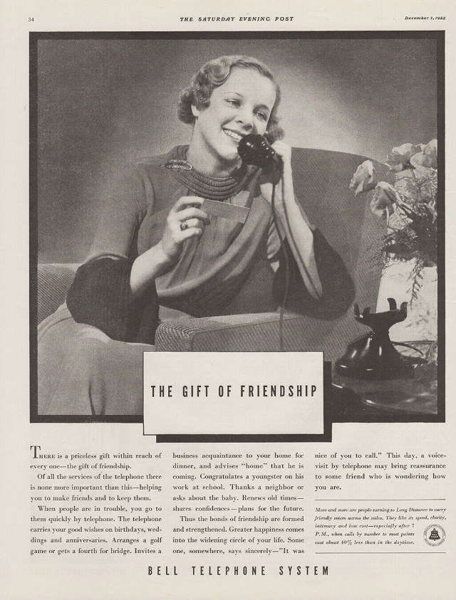 The Voice with a Smile: Vintage Bell Telephone System ads from Between the 1930s and 1950s Vintage