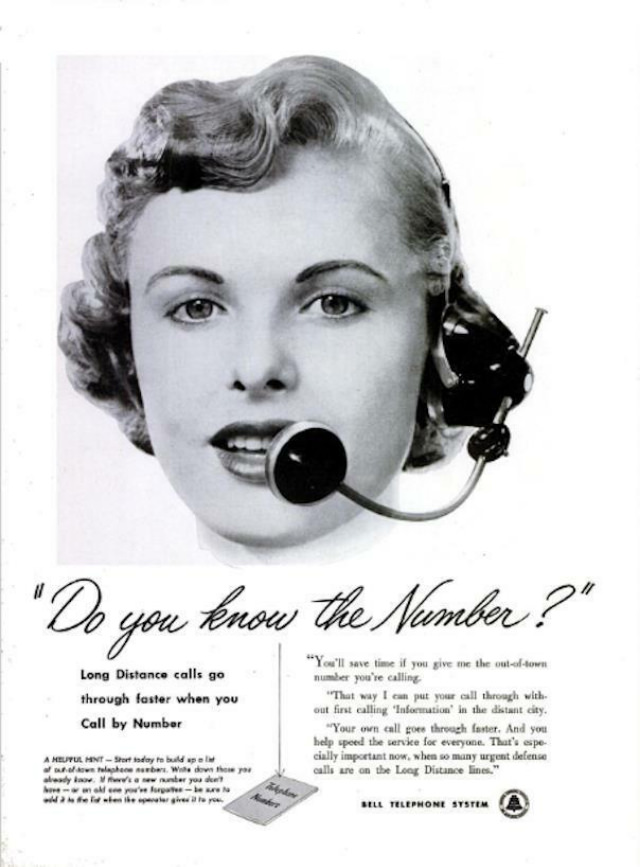 The Voice with a Smile: Vintage Bell Telephone System ads from Between the 1930s and 1950s Vintage A
