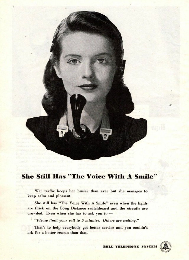 The Voice with a Smile: Vintage Bell Telephone System ads from Between the 1930s and 1950s Vintage A