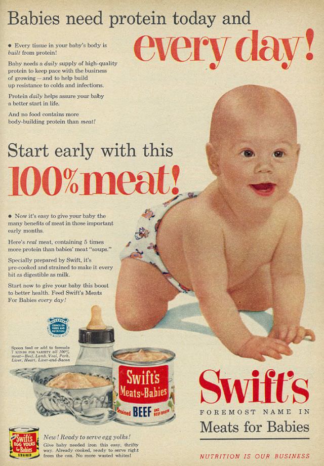 Ridiculous Vintage Food Ads that would be Banned Today, 1940s-1960s Vintage Ads