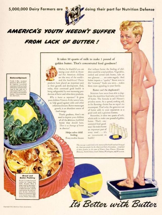 Ridiculous Vintage Food Ads that would be Banned Today, 1940s-1960s Vintage Ads