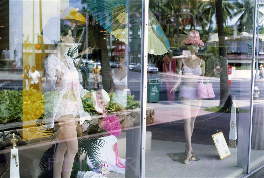 #56 Cutie at a department store, MacInerny’s Waikiki perhaps based on the other photos, 1966