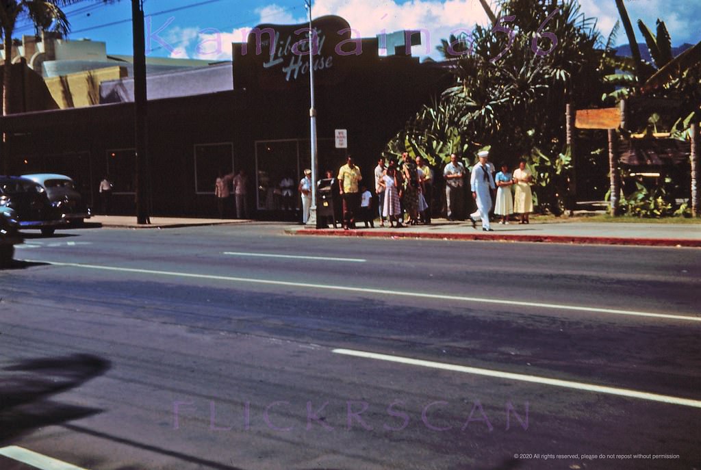 #117 The Liberty House Waikiki viewed from across Kalakaua Avenue, 1950