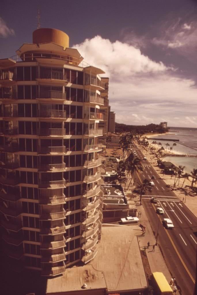 #5 Hotel along the water in the popular Waikiki Beach area, 1973
