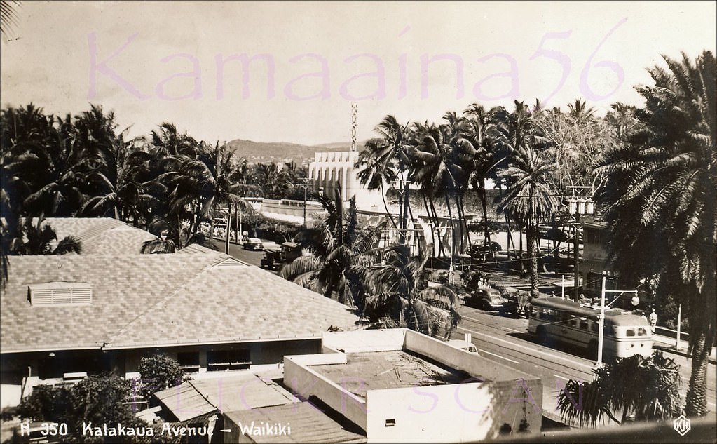 #13 Kalakaua from the Moana, 1940s.