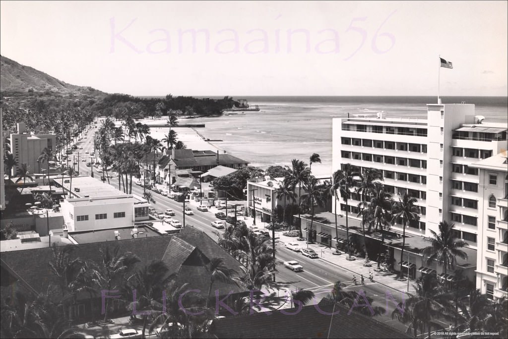 #16 Kalakaua Birdseye Waikiki, 1958