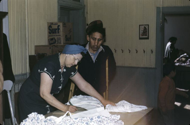 #19 Clothing Day, Bethany Indian Mission, Wittenberg, Wisconsin, 1953