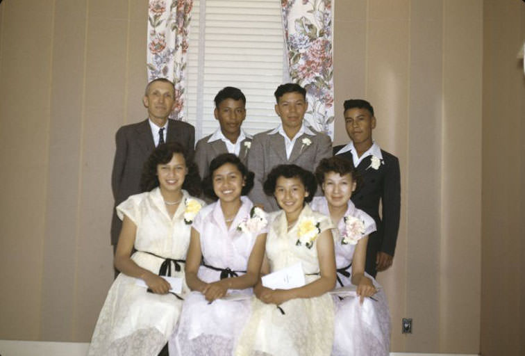 #20 Confirmation class, Bethany Indian Mission, Wittenberg, Wisconsin, 1953