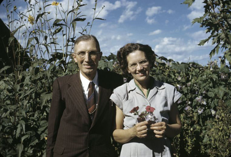 #42 Pastor Ernest W Sihler and his wife, Bethany Indian Mission, Wittenberg, Wisconsin, 1953