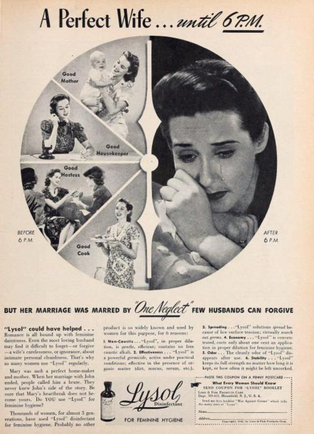 Terrible Vintage Ads that Exploited Women&;s need for Marital Security from the Past, 1910-1960 Vint