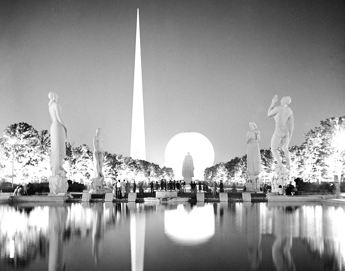 #2 A view taken from the side of one of the many lagoons at the New York World’s Fair on July 7, 1939.