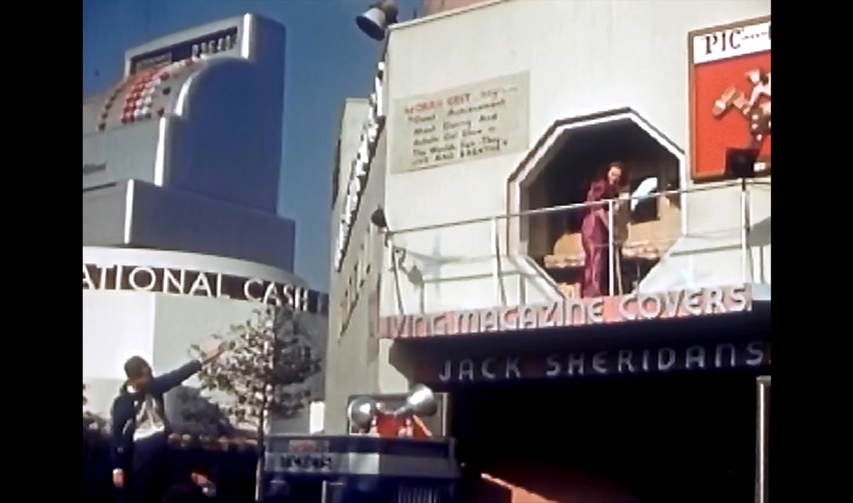 #26 Jack Sheridan’s “Living Magazine Covers” exhibition, where, for a fee, one could enter and photograph topless models posing in sets designed to look like contemporary magazine covers.