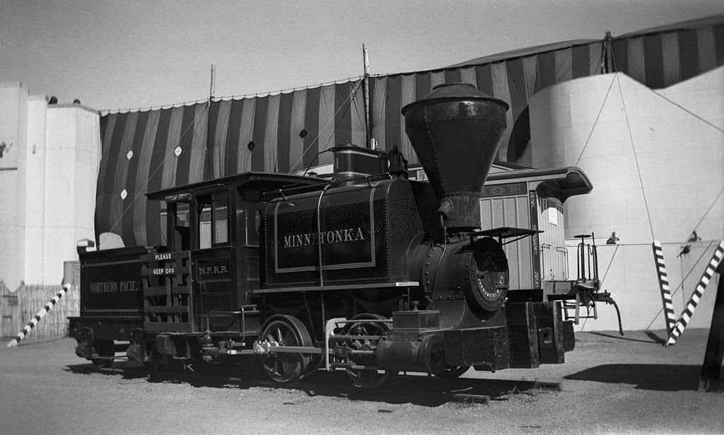 #93 Steam locomotive ‘Minnetonka’ being exhibited at the 1939 New York World fair, USA, 7th September,1939.
