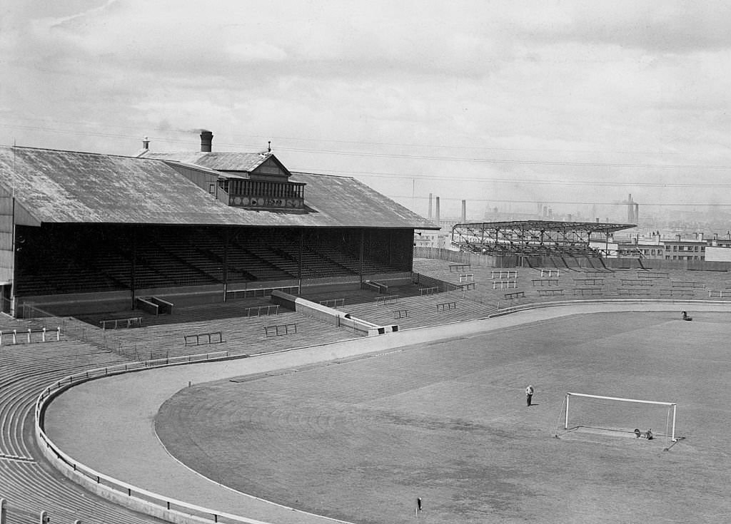 #41 Interior view of Celtic Park, home of Glasgow Celtic football club in Parkhead, May 1962.