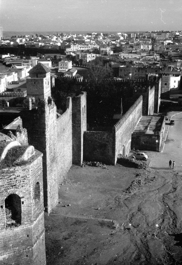 #93 Rabat surrounded by city walls, 1960s