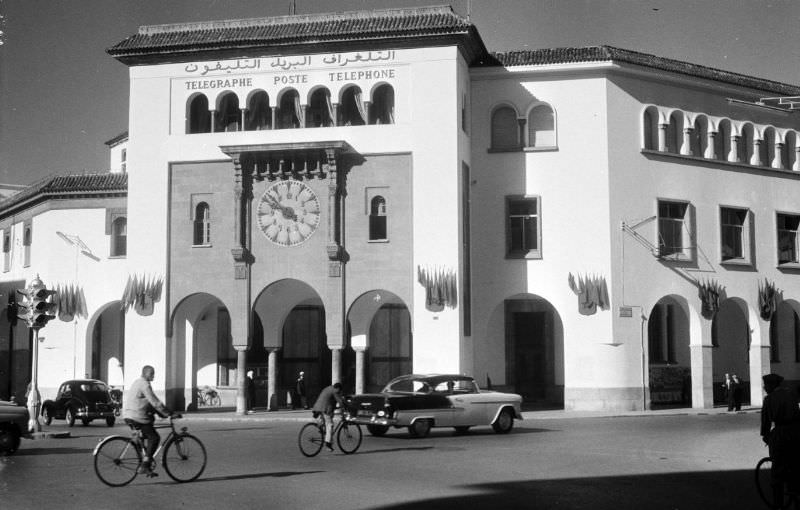 #94 Street scene in front of Rabat Post Office, Rabat, 1960s