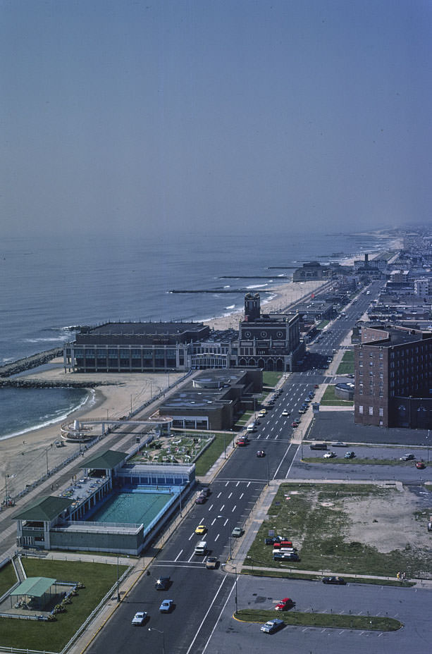 #7 Overall above view of buildings and beach, Asbury Park, New Jersey, 1978