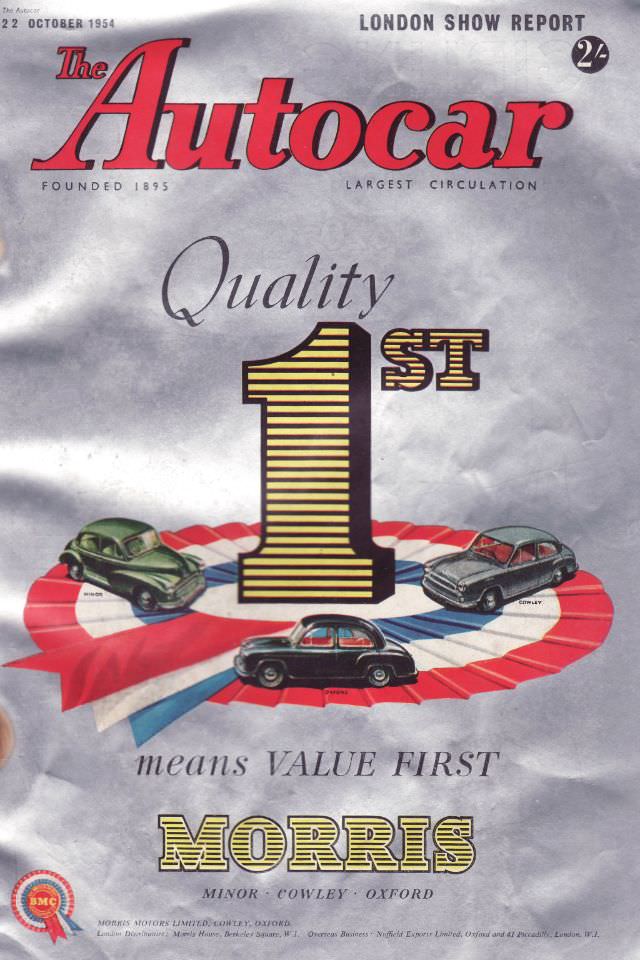 #14 The Autocar magazine cover, October 22, 1954