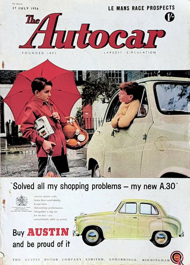 #18 The Autocar magazine cover, July 27, 1956
