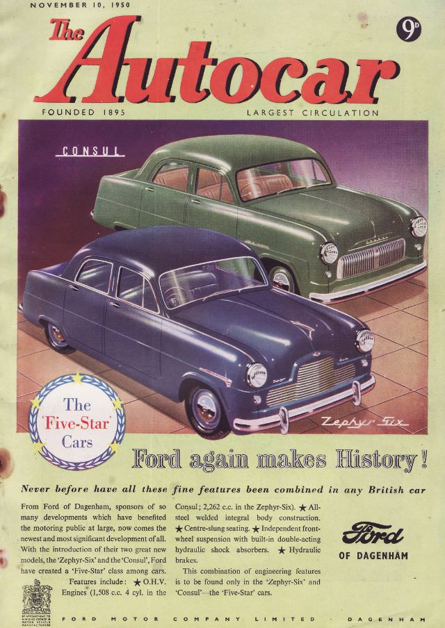 #2 The Autocar magazine cover, November 10, 1950