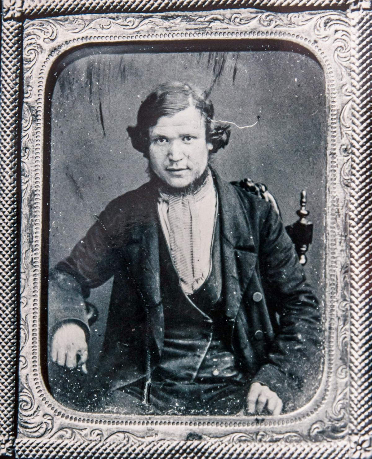 #16 Mugshot of an unknown man taken some time between 1850 and 1870.