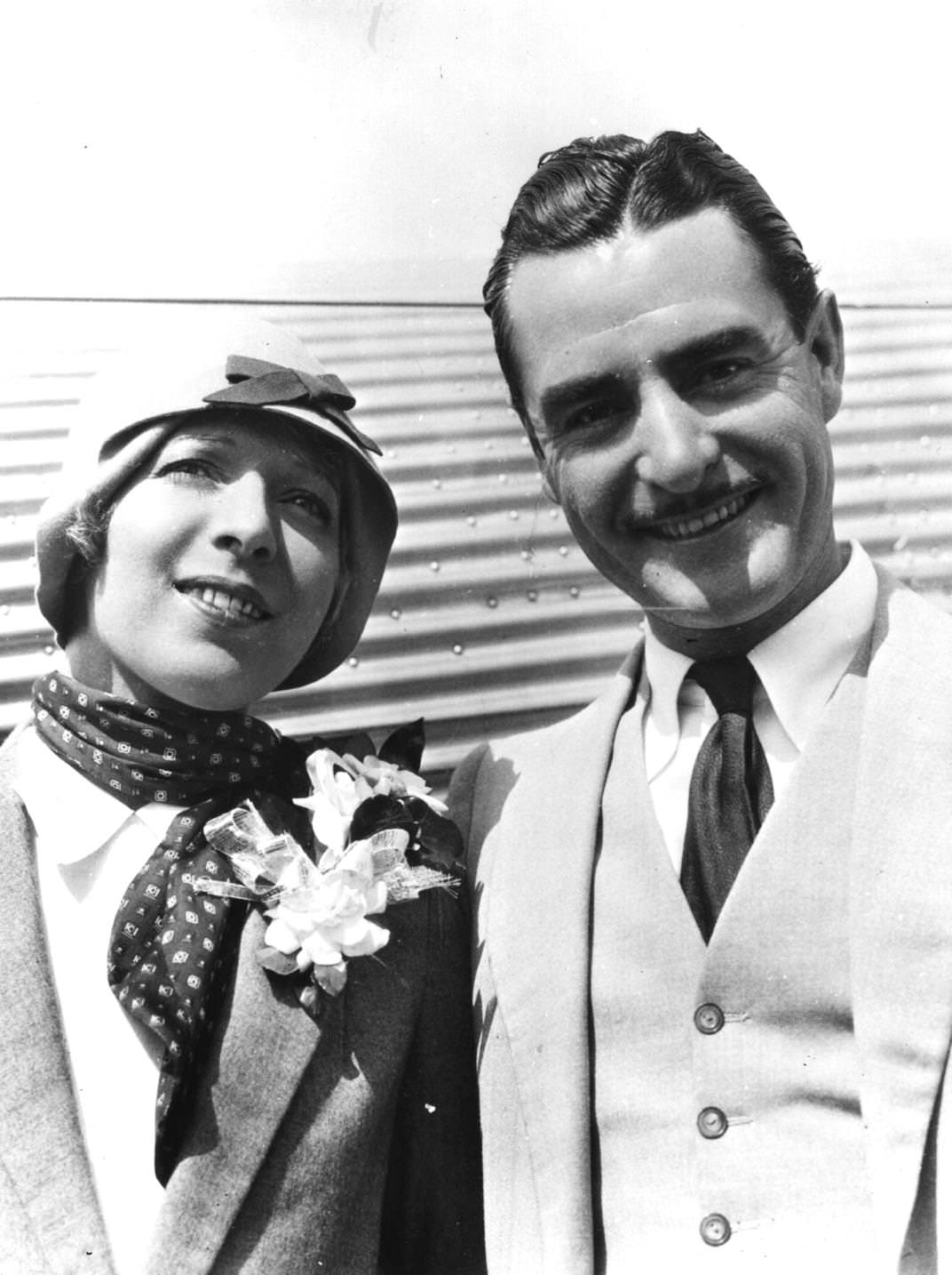 #36 John Gilbert ( 1895 – 1936) the actor and Ina Claire ( 1892 – 1985) the actress, on their wedding day, 1920
