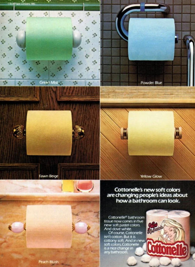 #1  The Lost era of Colored Toilet Papers from the 1950s to 1970s #1 Vintage Ads