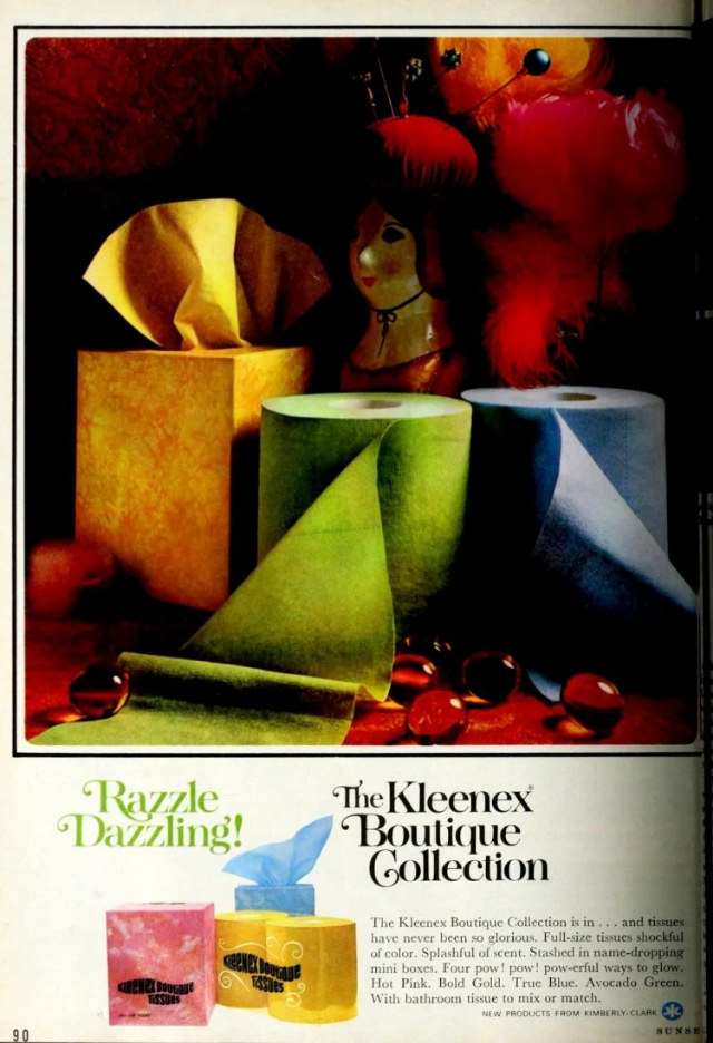 #14 The Lost era of Colored Toilet Papers from the 1950s to 1970s #14 Vintage Ads
