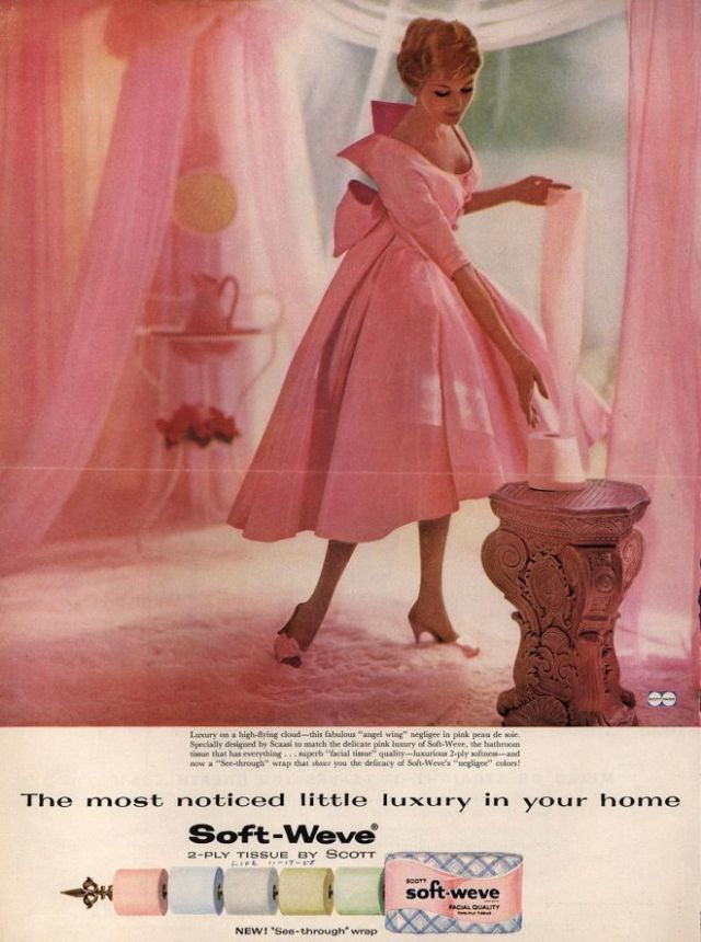 #7  The Lost era of Colored Toilet Papers from the 1950s to 1970s #7 Vintage Ads