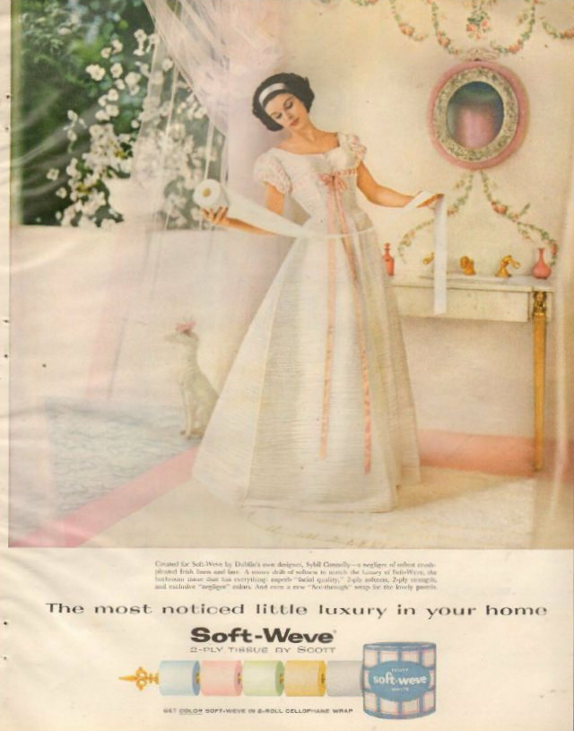 #9  The Lost era of Colored Toilet Papers from the 1950s to 1970s #9 Vintage Ads