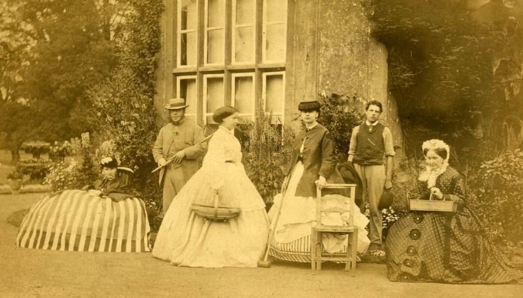 #17 A Victorian family in the garden, 1860