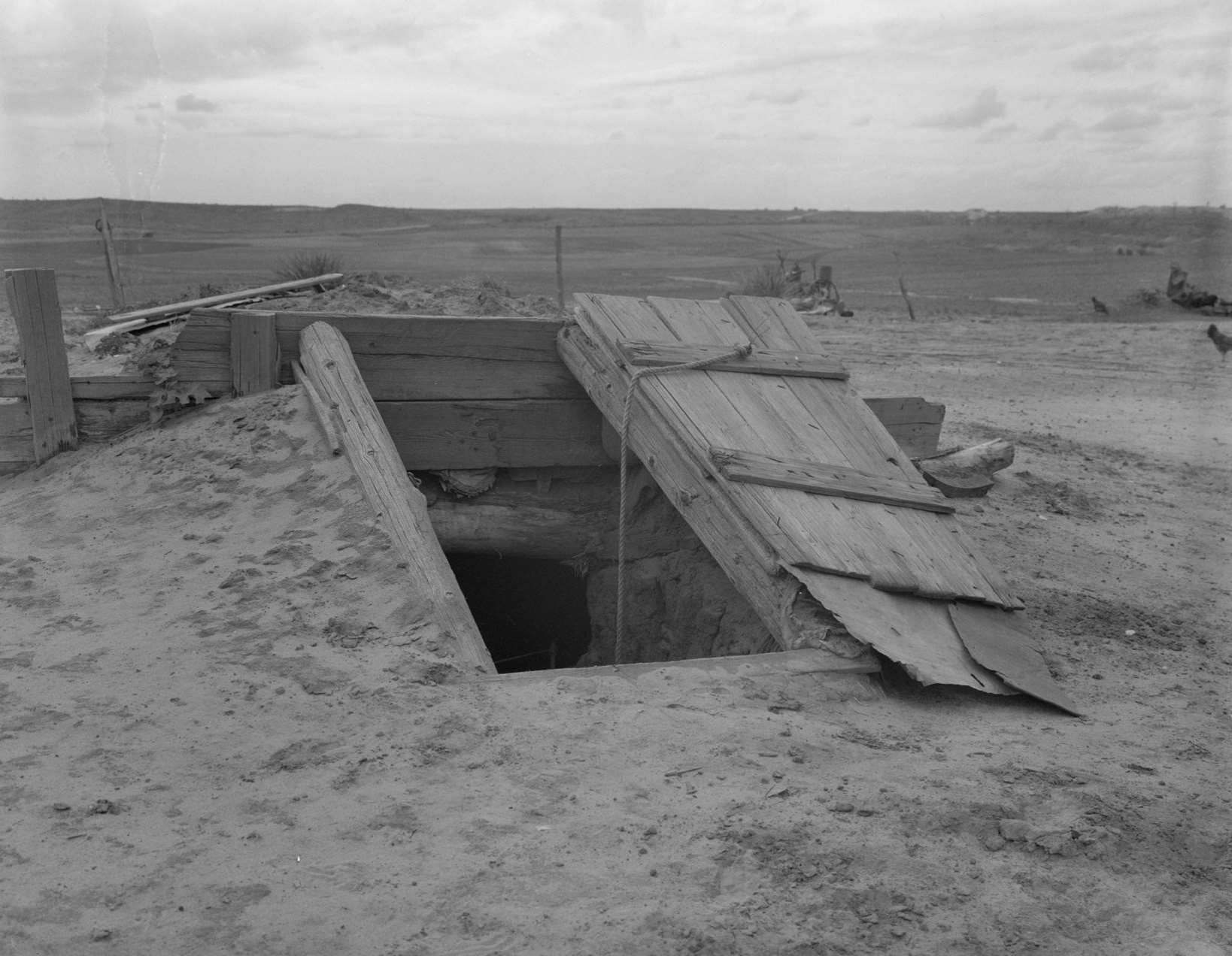 #17 Storm cellar on the Texas plains. West Texas Panhandle, 1934