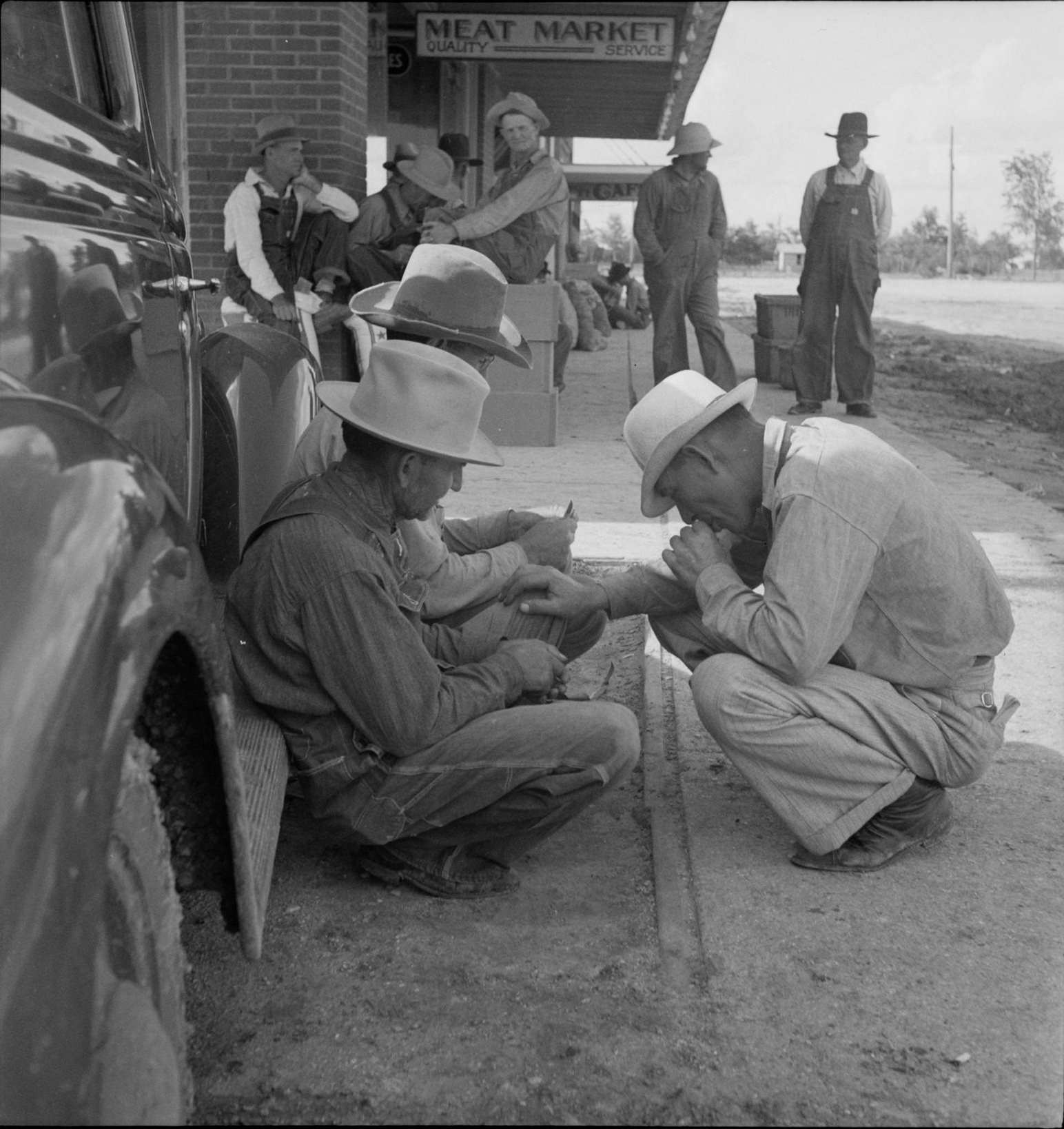 #19 Dust bowl farmers of west Texas in town, 1932