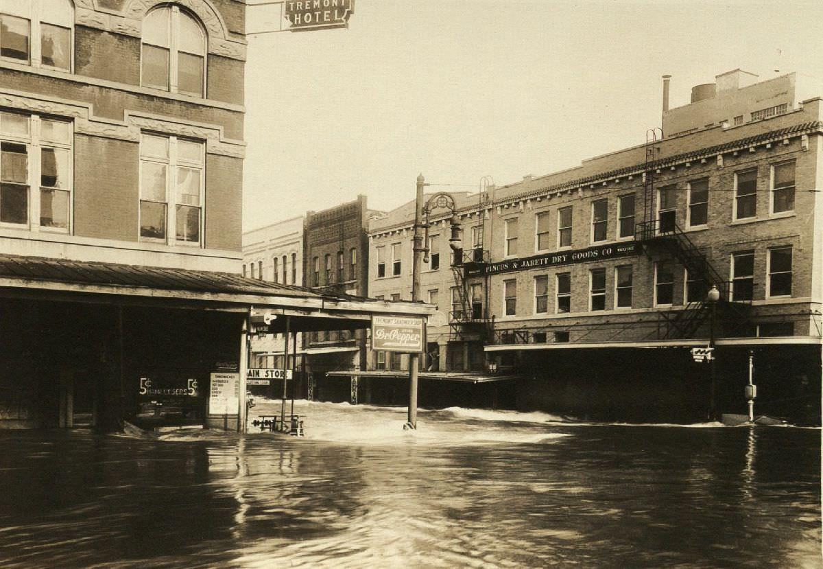 #3 Flooded street in Downtown Houston, 1935