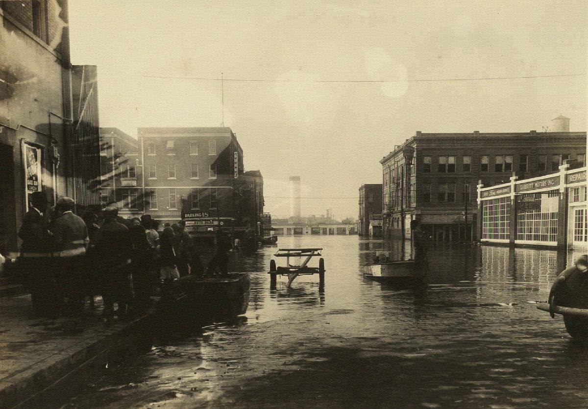 #11 Flooded street in Downtown Houston, 1935