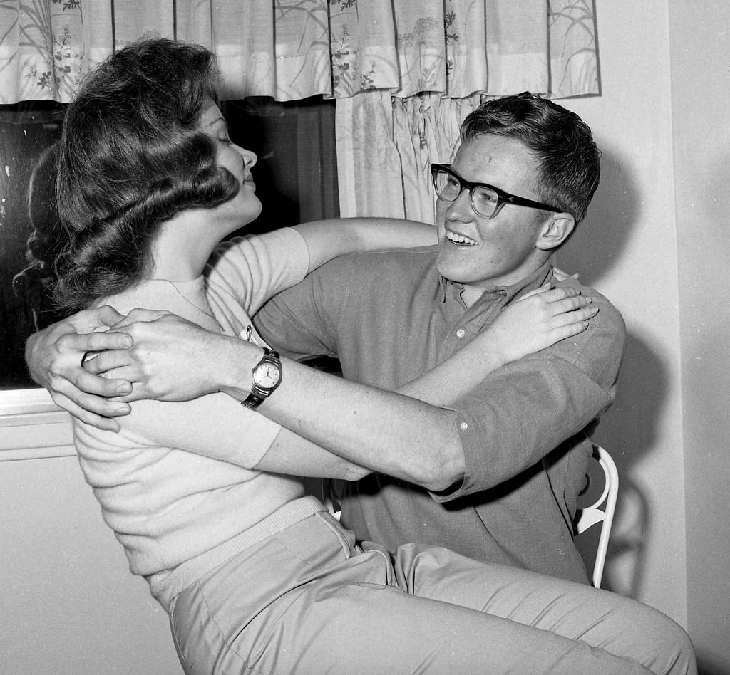 #11 Judy and Lance, at Fresno State College, 1963