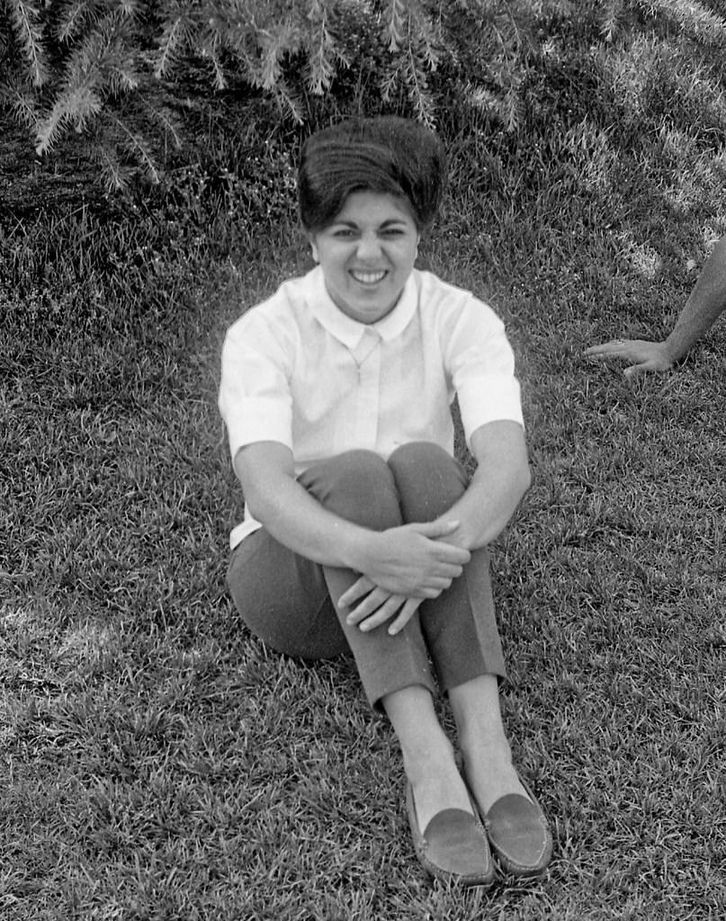 #120 Jackie watching the baseball game, 1966