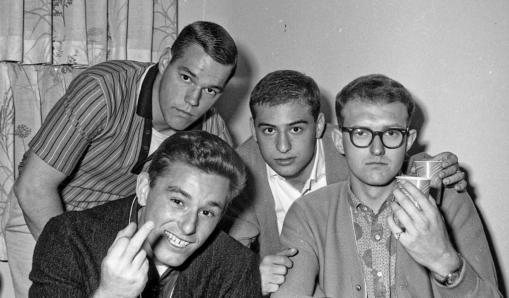 #18 Ernie, Doug, Steve and Bert, at Fresno State College, 1963