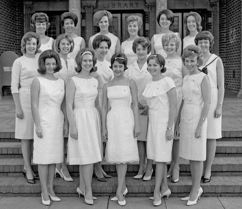 #33 Kappa Alpha Theta sorority spring pledge class, Fresno State College, March 7th, 1964.