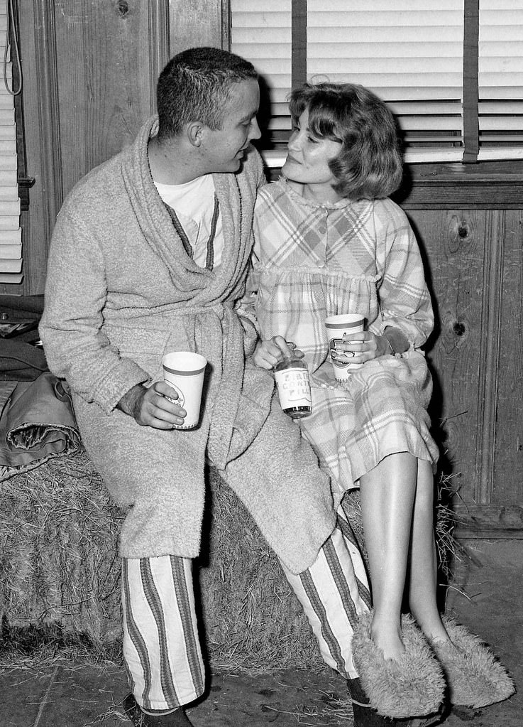 #35 Fresno State College, Dec 13, 1963, costume party, Mike and date