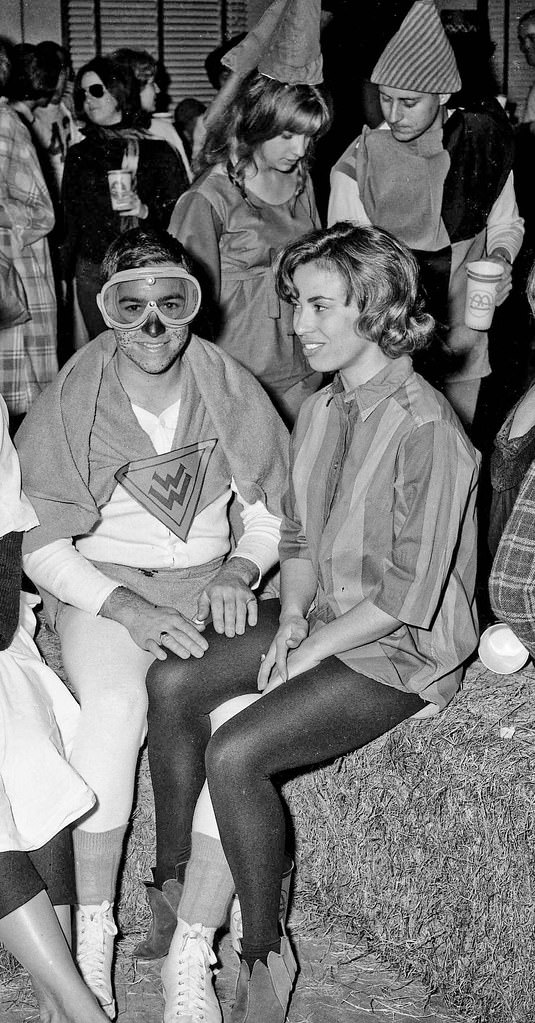 #53 Costume party, Wonder Warthog and date, at Fresno State College, 1963