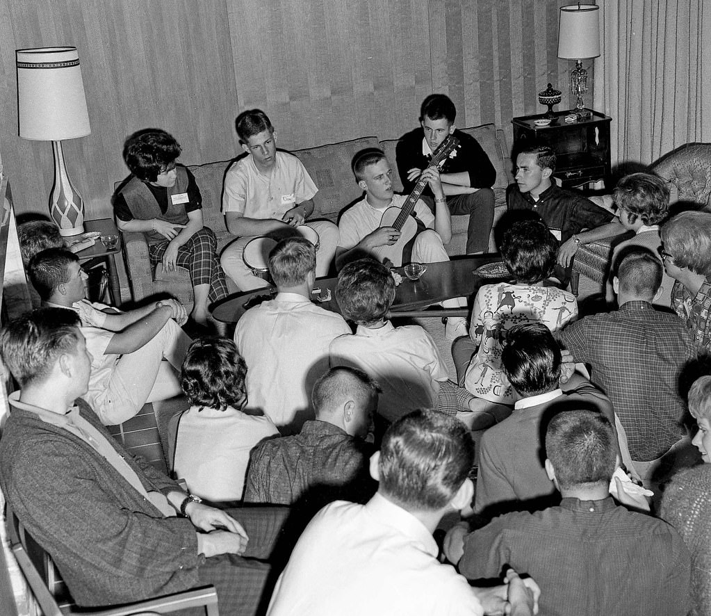 #6 A small social mixer for students at Fresno State College back in 1963.