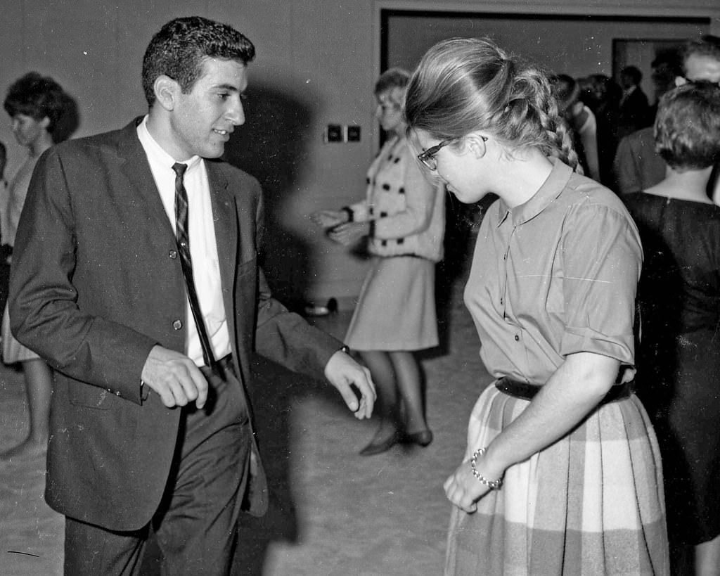 #63 Post Game Party, Harold and date, 1963