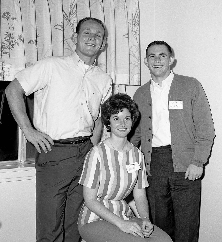 #9 Jack, Teddi and Jon, at Fresno State College, 1963