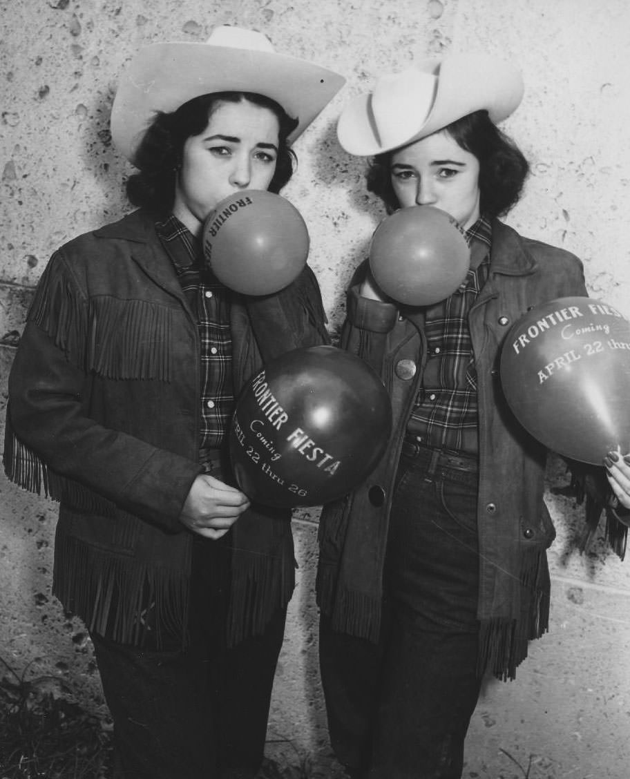 #27 Students with balloons, 1950s