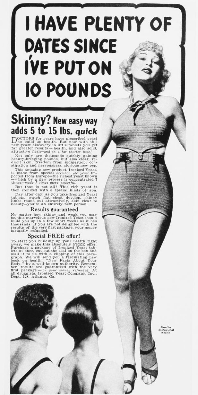 Don&;t be Skinny: Use Ironized Yeast, the Quick Way to Gain Weight, So You’ll Look Better in a Bathing Suit!