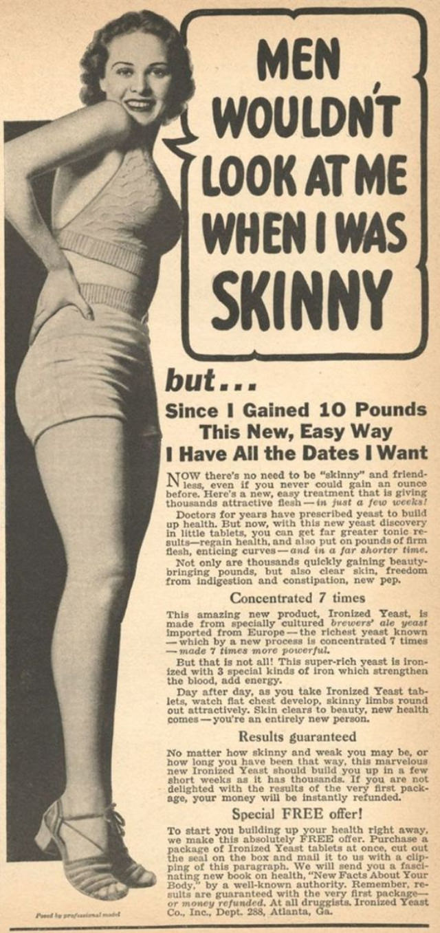 Don&;t be Skinny: Use Ironized Yeast, the Quick Way to Gain Weight, So You’ll Look Better in a Bathing Suit!