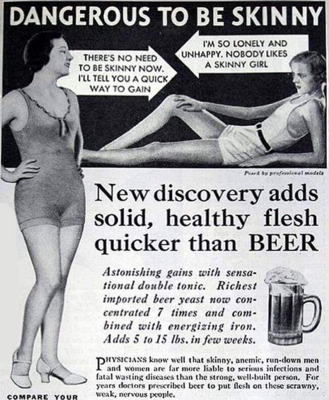 Don&;t be Skinny: Use Ironized Yeast, the Quick Way to Gain Weight, So You’ll Look Better in a Bathing Suit!