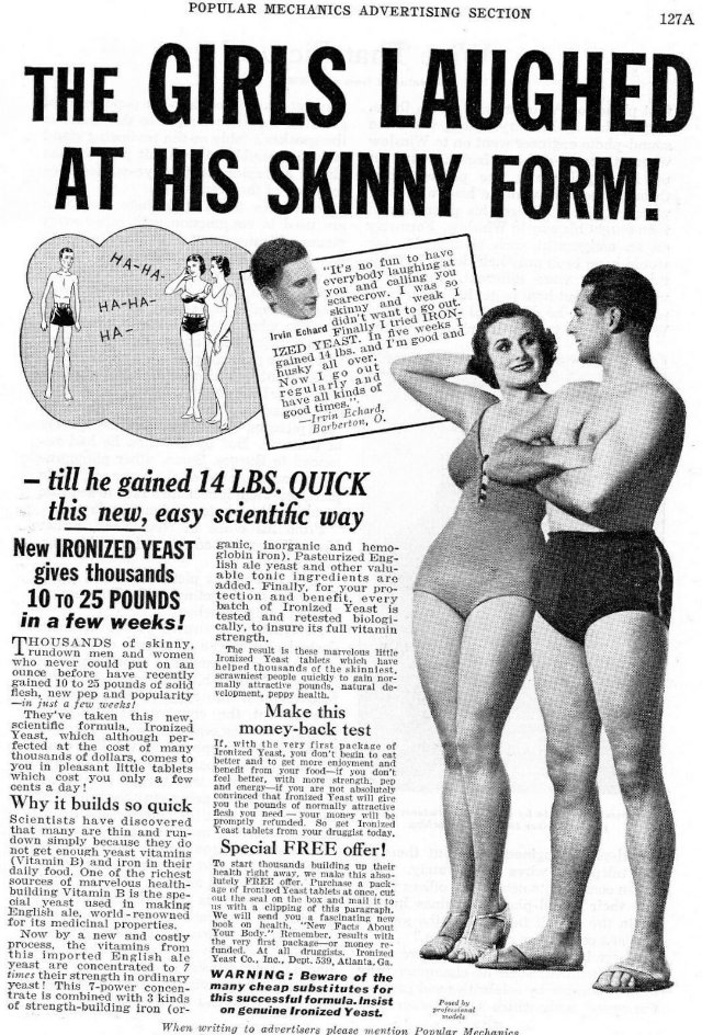 #7  Don’t be Skinny: Use Ironized Yeast, the Quick Way to Gain Weight, So You’ll Look Better in a Bathing Suit! #7